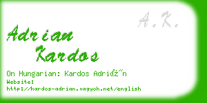 adrian kardos business card